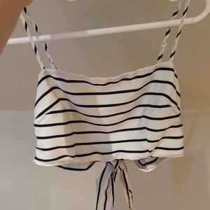Striped Black and White Women's Top